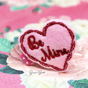 Be Mine Valentine Red and Pink Heart Hair clip